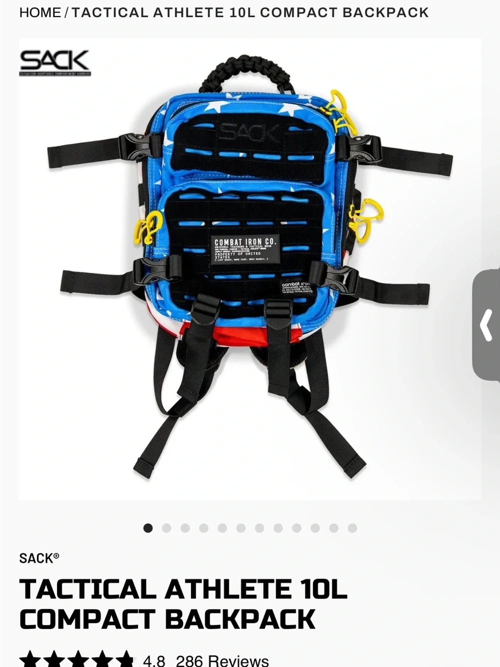 SACK Tactical Athlete Compact Backpack - Blue/Black